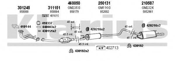 KLARIUS 391150E Exhaust System
